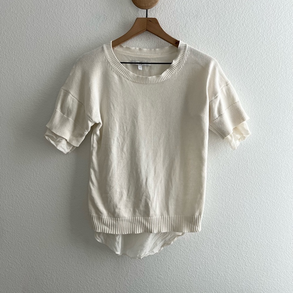 Derek Lam 10 Crosby Short Sleeve Sweater Petite